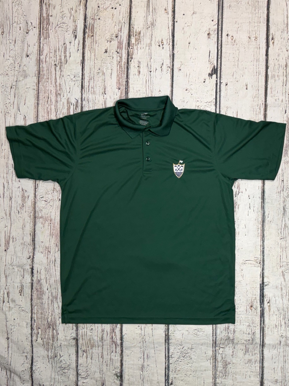 CHC Golf Polo Club Sports Tennis Athletic Green Men's Preppy Shirt